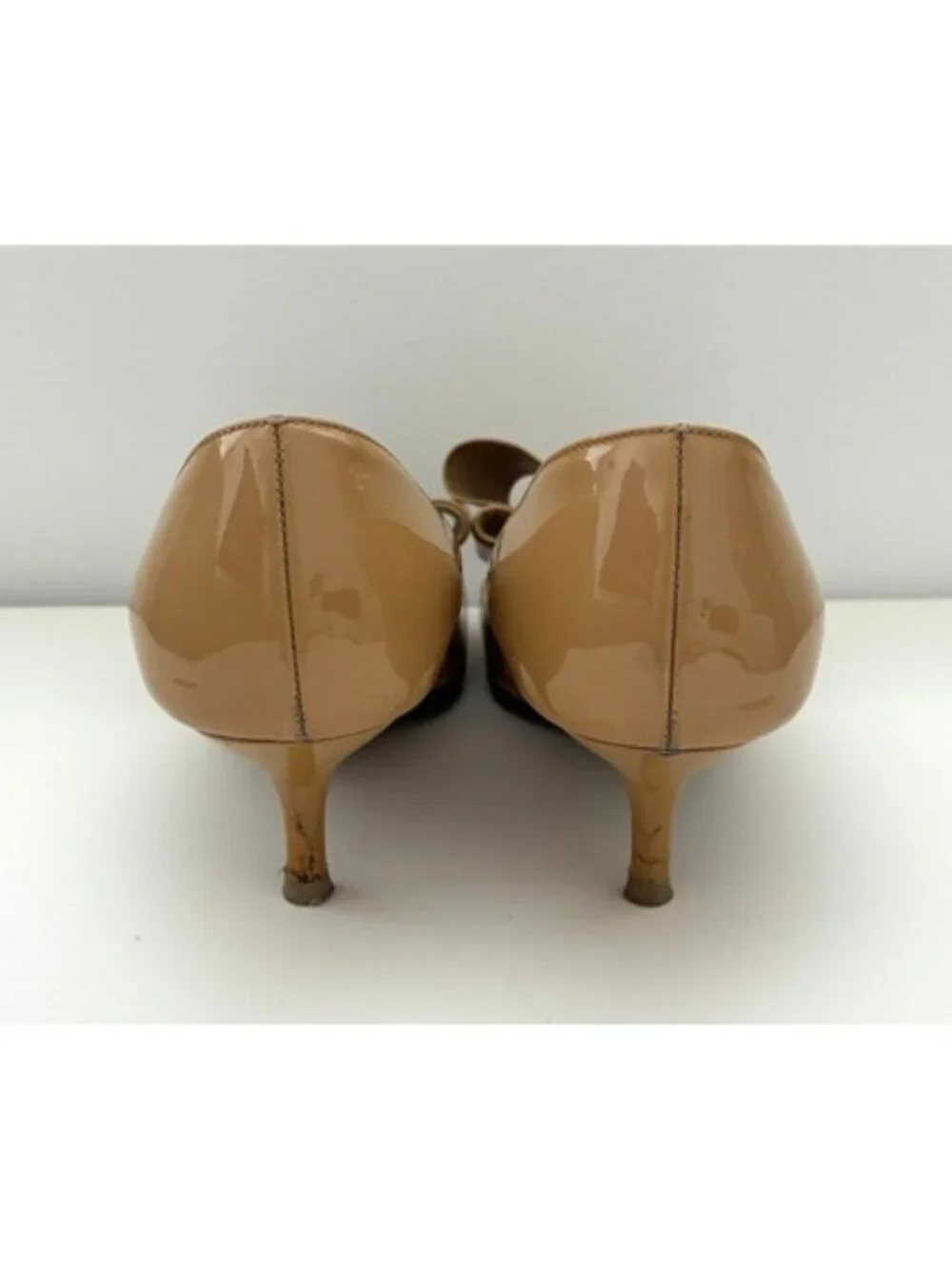 Valentino Garavani Patent Couture Bow Peep Toe Pumps